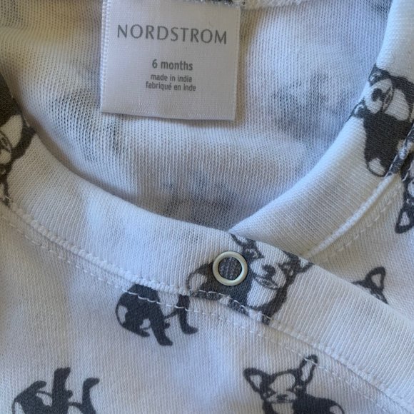 Bulldog print onesie from Nordstrom - size 6 months never worn - Picture 3 of 3